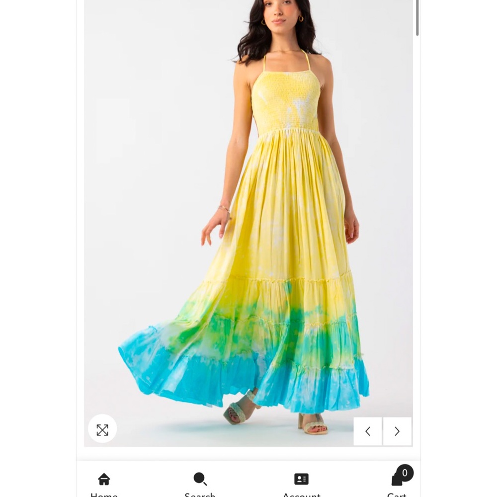 Tiare Hawaii Naia Ombre green yellow dress size O/S